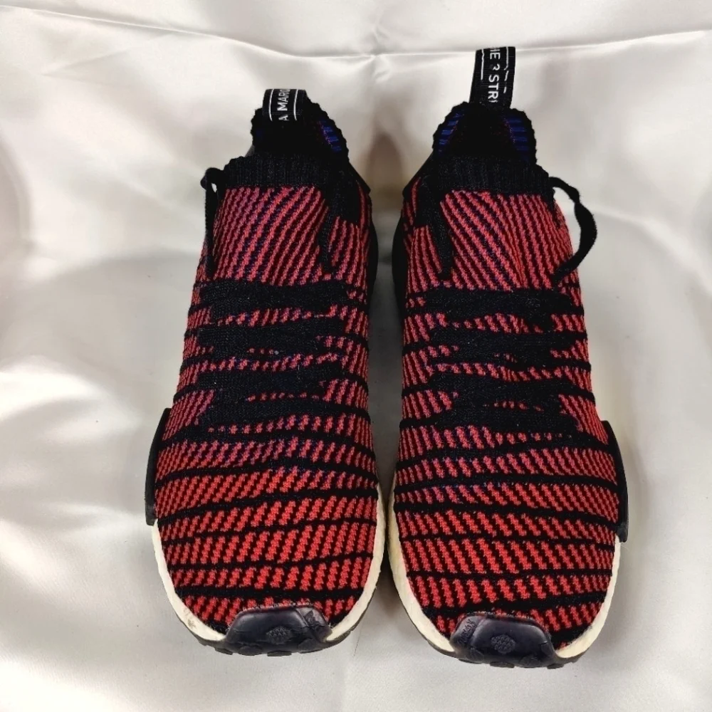 Adidas NMD_R1 STLT PrimeKnit Red Black Sneakers Athletic Men's Shoes Men Size 13